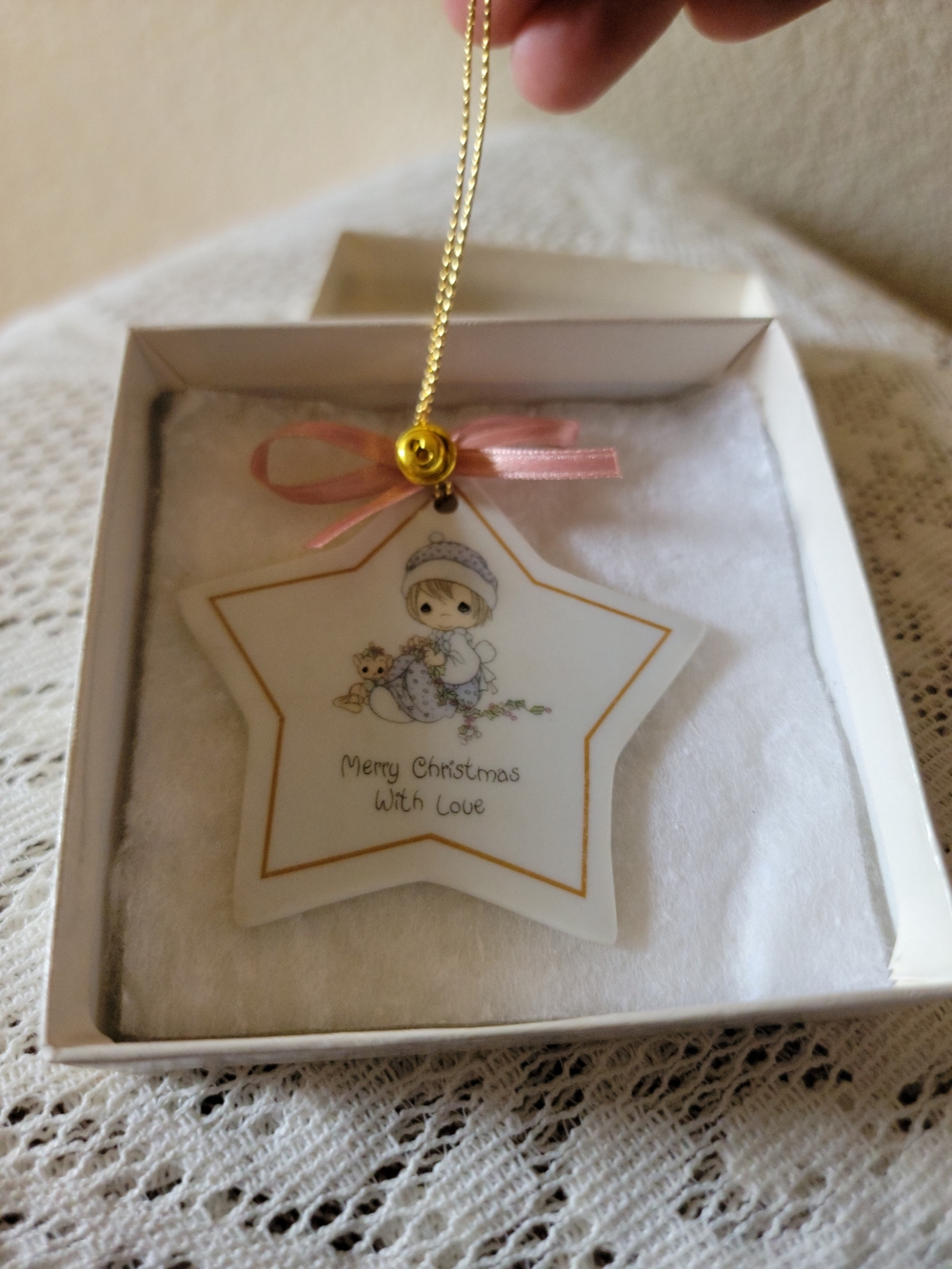 Vintage Precious Moments Star-Shaped Christmas Ornament - Picture 2 of 4